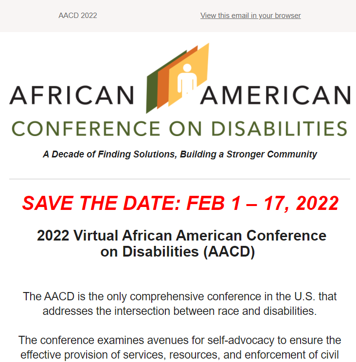 2022 African American Conference on Disabilies