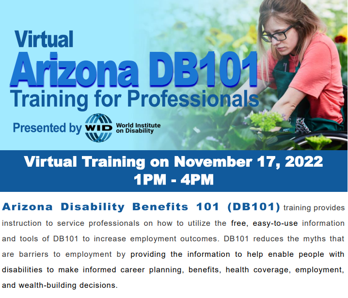 Arizona DB101 training for professionals