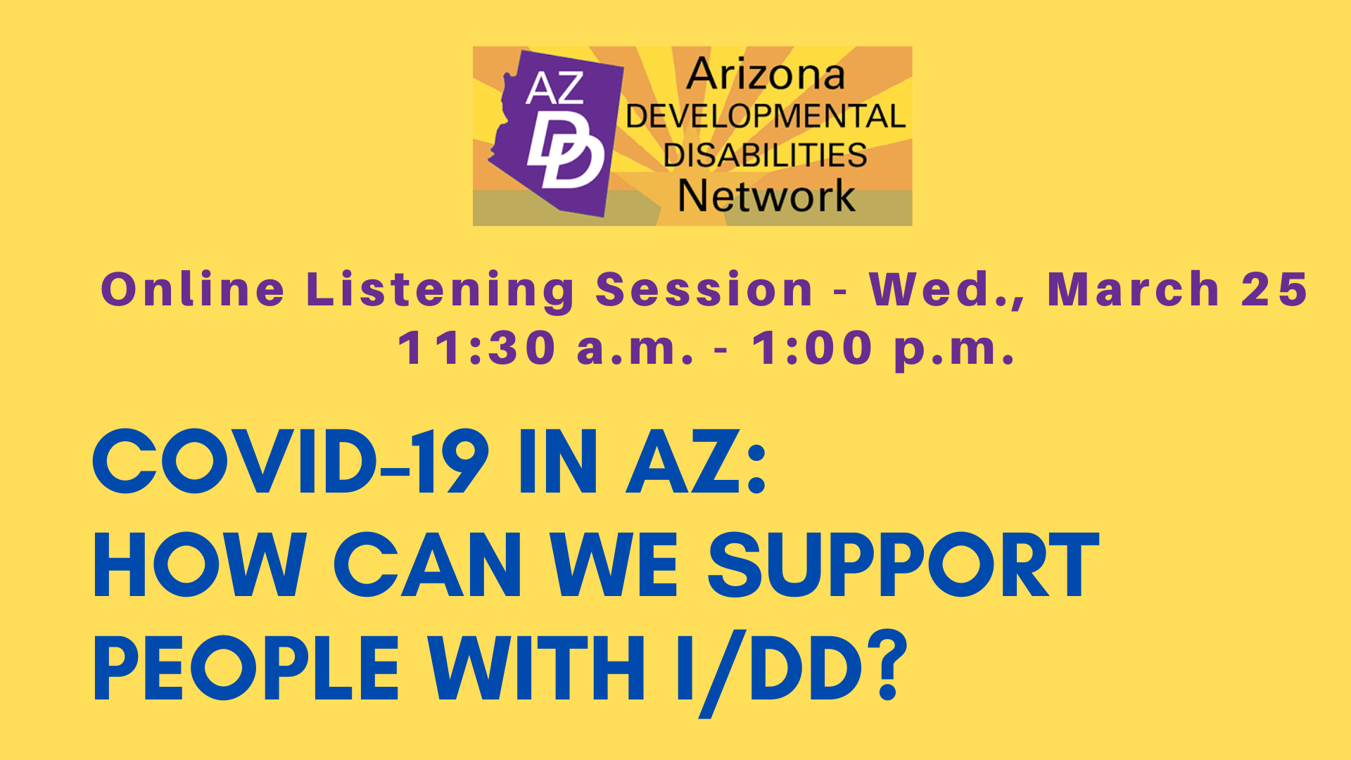 Online Listening Session: COVID-19 in AZ Session