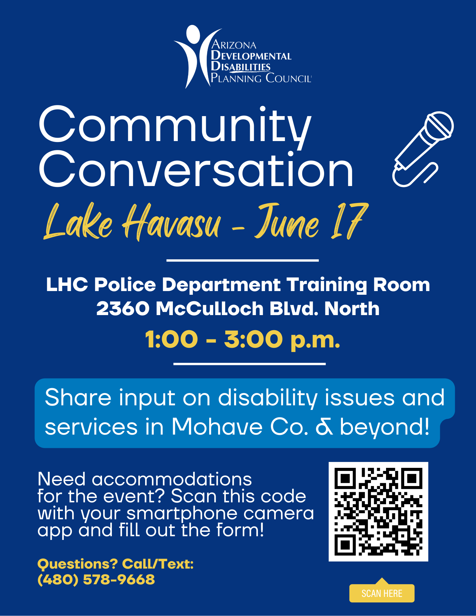 Lake Havasu Community Conversation Flyer