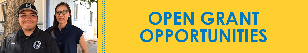 Click Here for Open Grant Opportunities