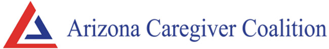 Arizona caregivers Association written in red and blue letters