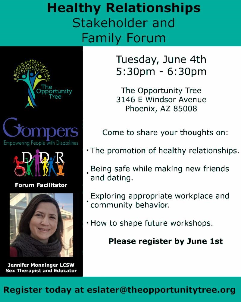 Stakeholder and Family Forum: Healthy Relationships | ADDPC