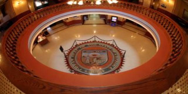 The Arizona legislative hallway at Arizona legislator