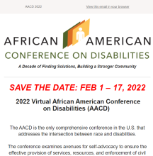 2022 African American Conference on Disabilies