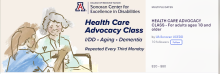 Health care advocacy banner