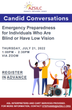 Emergency Preparedness for Individuals Who are Blind or have Low Vision